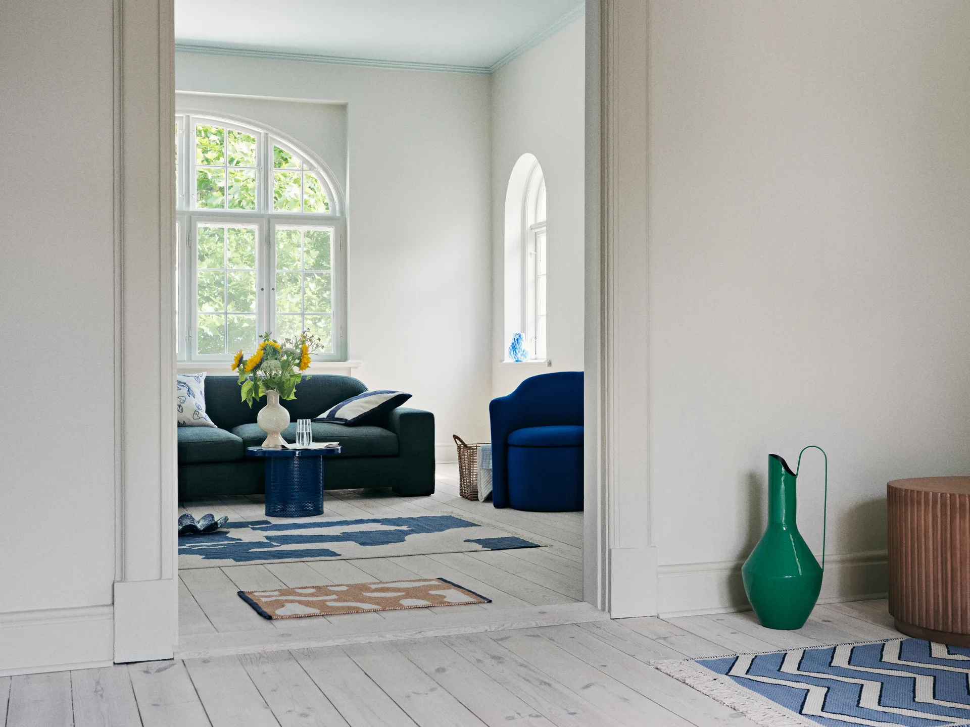 Stripe copo de água 55 cl, Transparente-branco listrado Broste Copenhagen