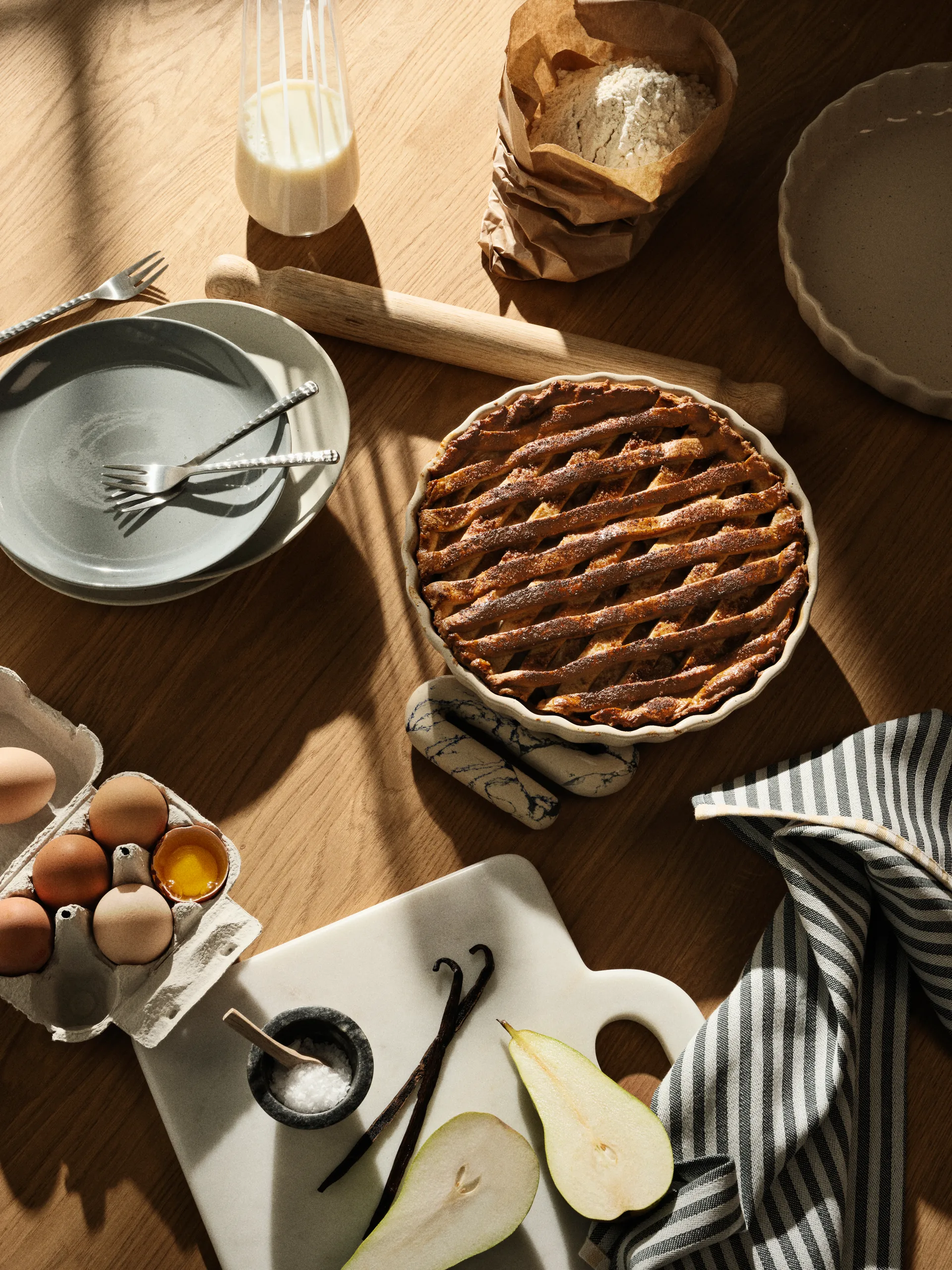 Tábua de corte Olina 14x17 cm, White marble Broste Copenhagen