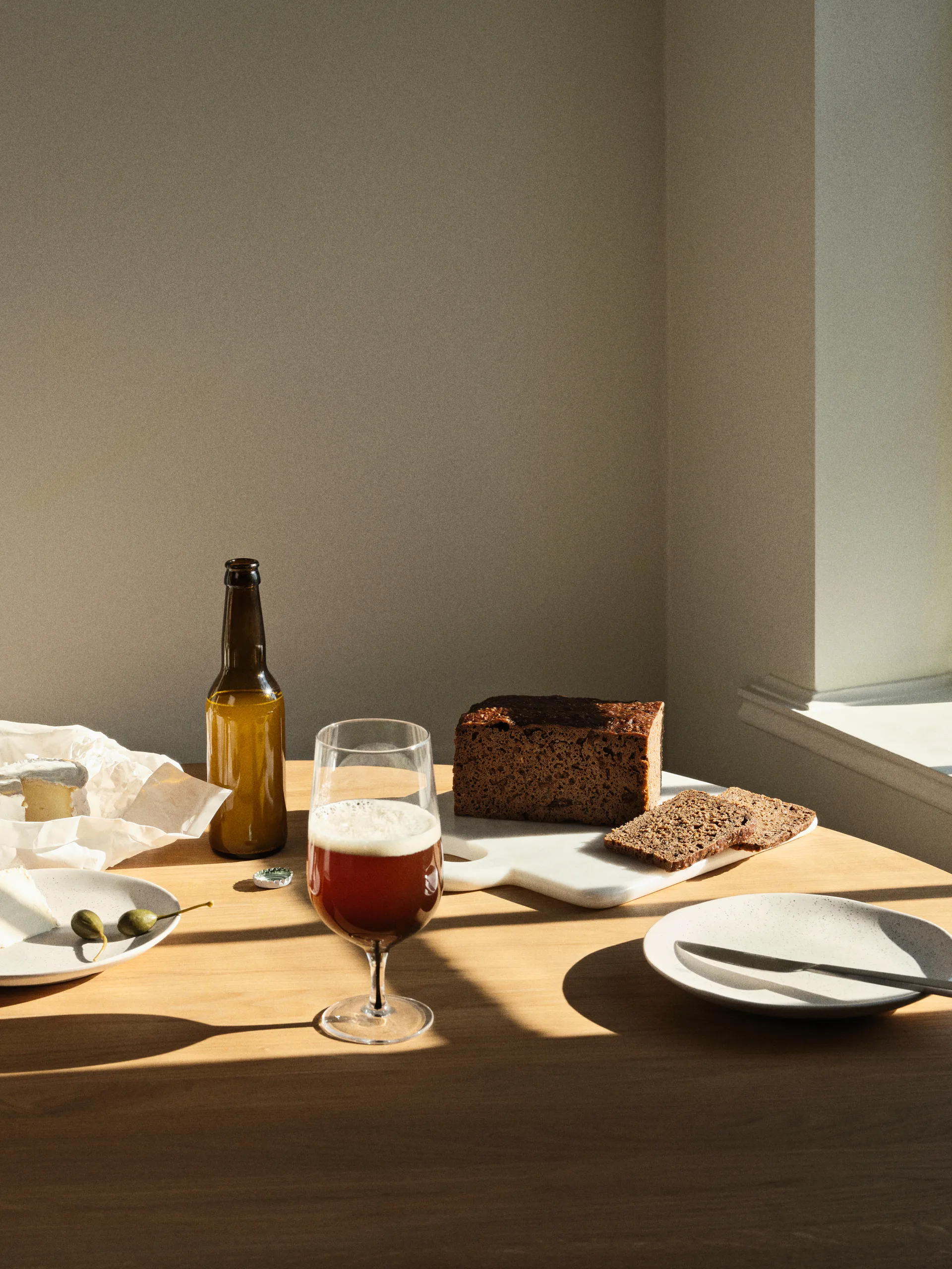 Tábua de corte Olina 26x30 cm, White marble Broste Copenhagen