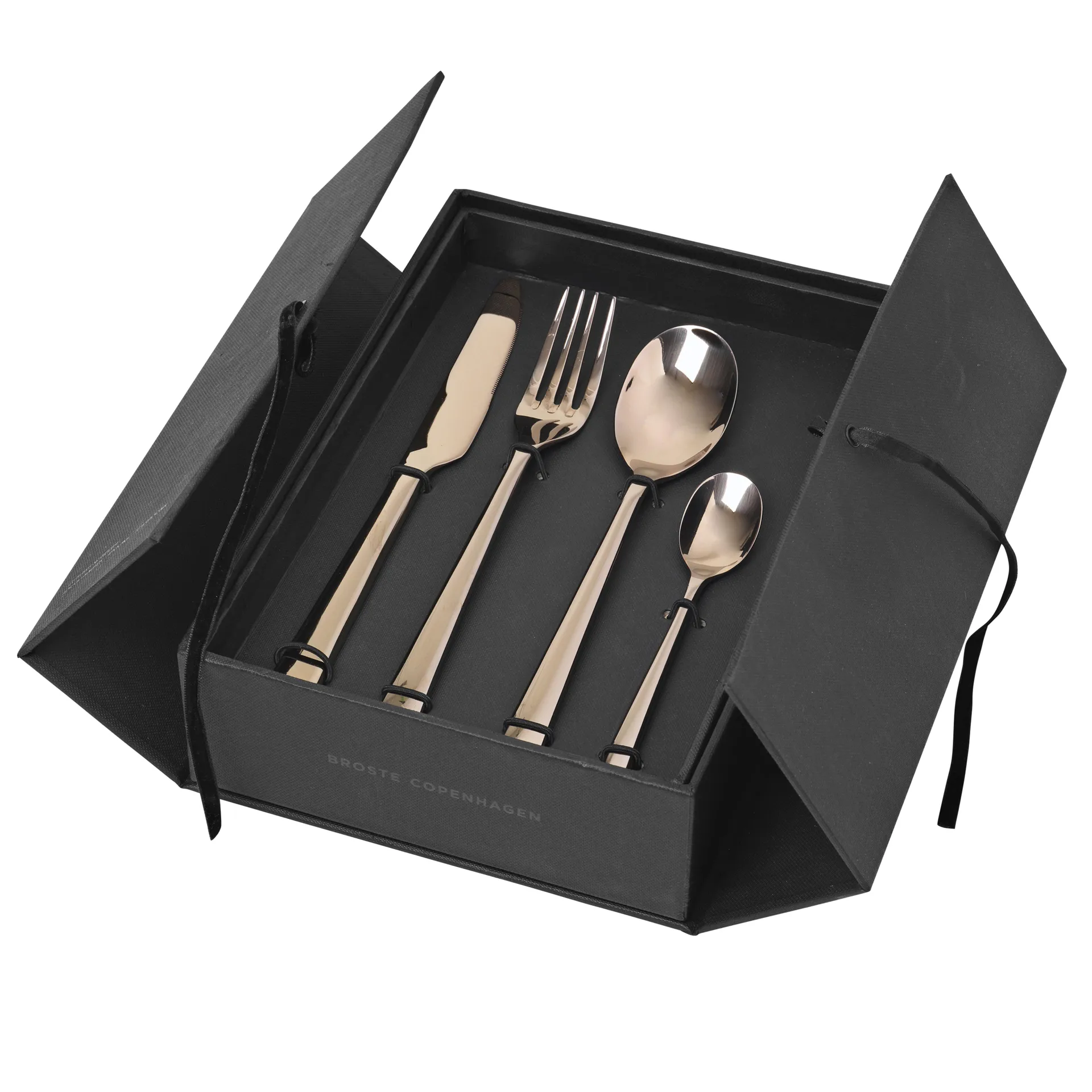 Talheres Hune, 16 peças, titânio espresso Broste Copenhagen