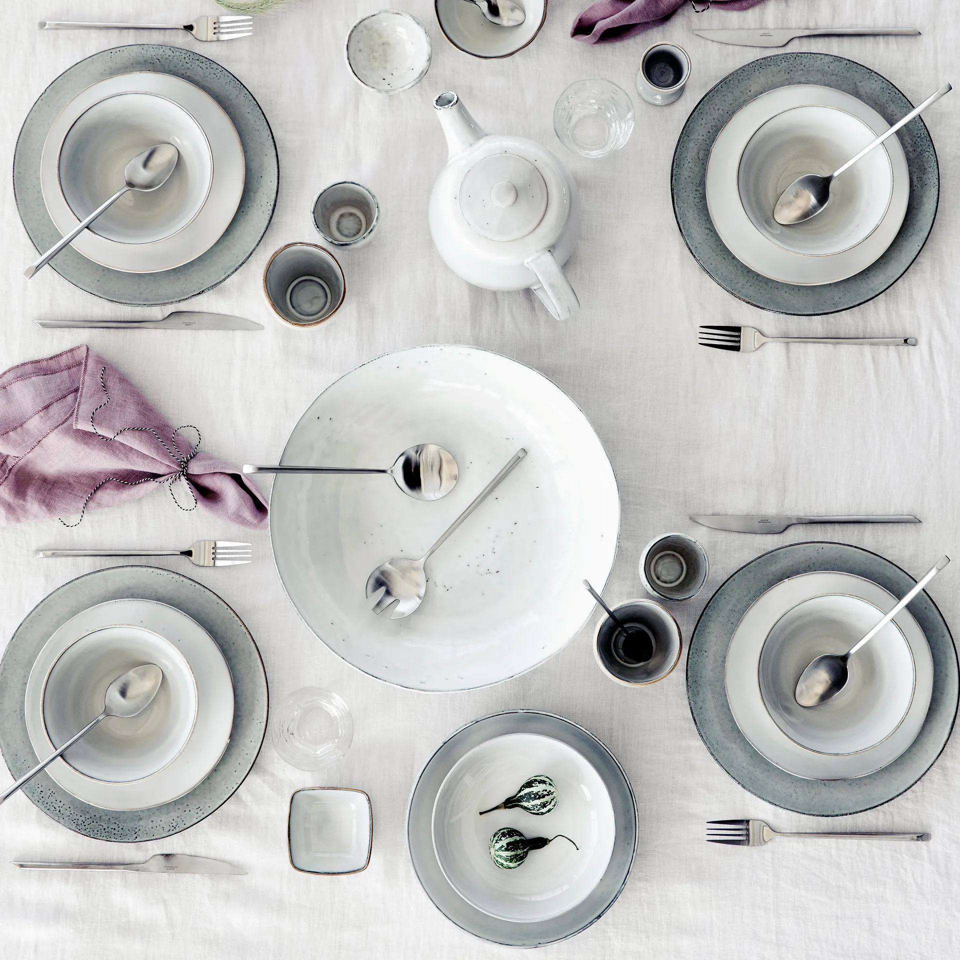 Talheres Sletten, 16 un., aço inoxidável mate Broste Copenhagen