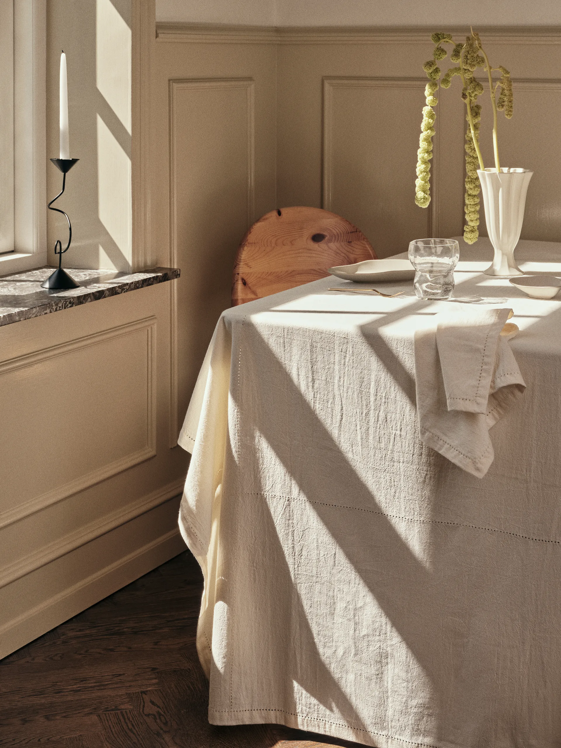 Toalha de mesa Elin, 160x300 cm, Off white Broste Copenhagen