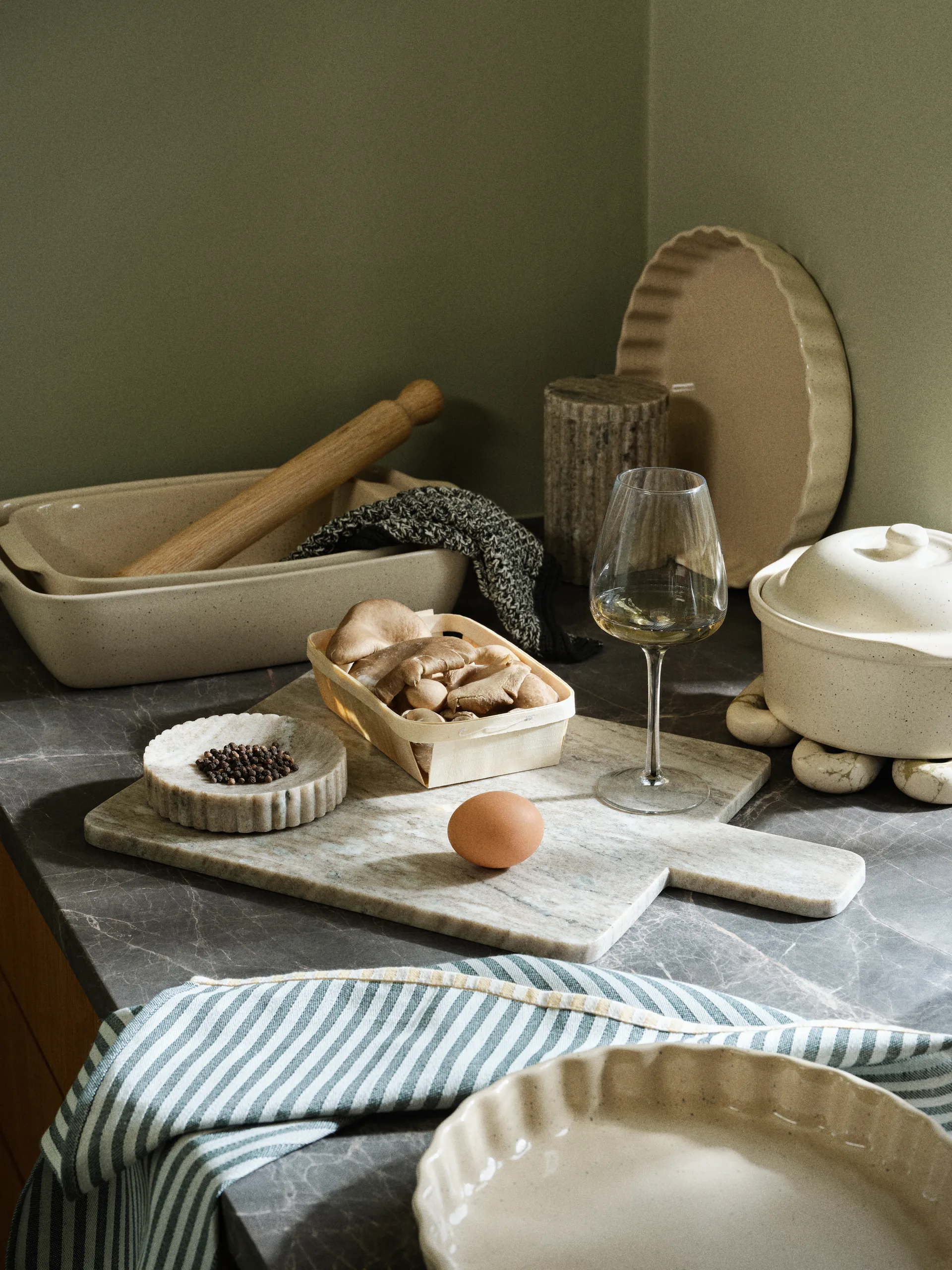 Travessa de forno Vig 26x40 cm, Beige Broste Copenhagen