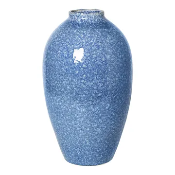 Vaso de cerâmica Ingrid 40 cm - insignia blue-white - Broste Copenhagen