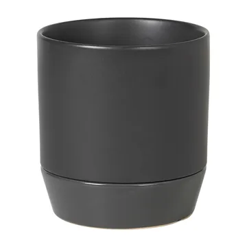 Vaso de flores com prato Denise Ø14 cm - Charcoal grey - Broste Copenhagen