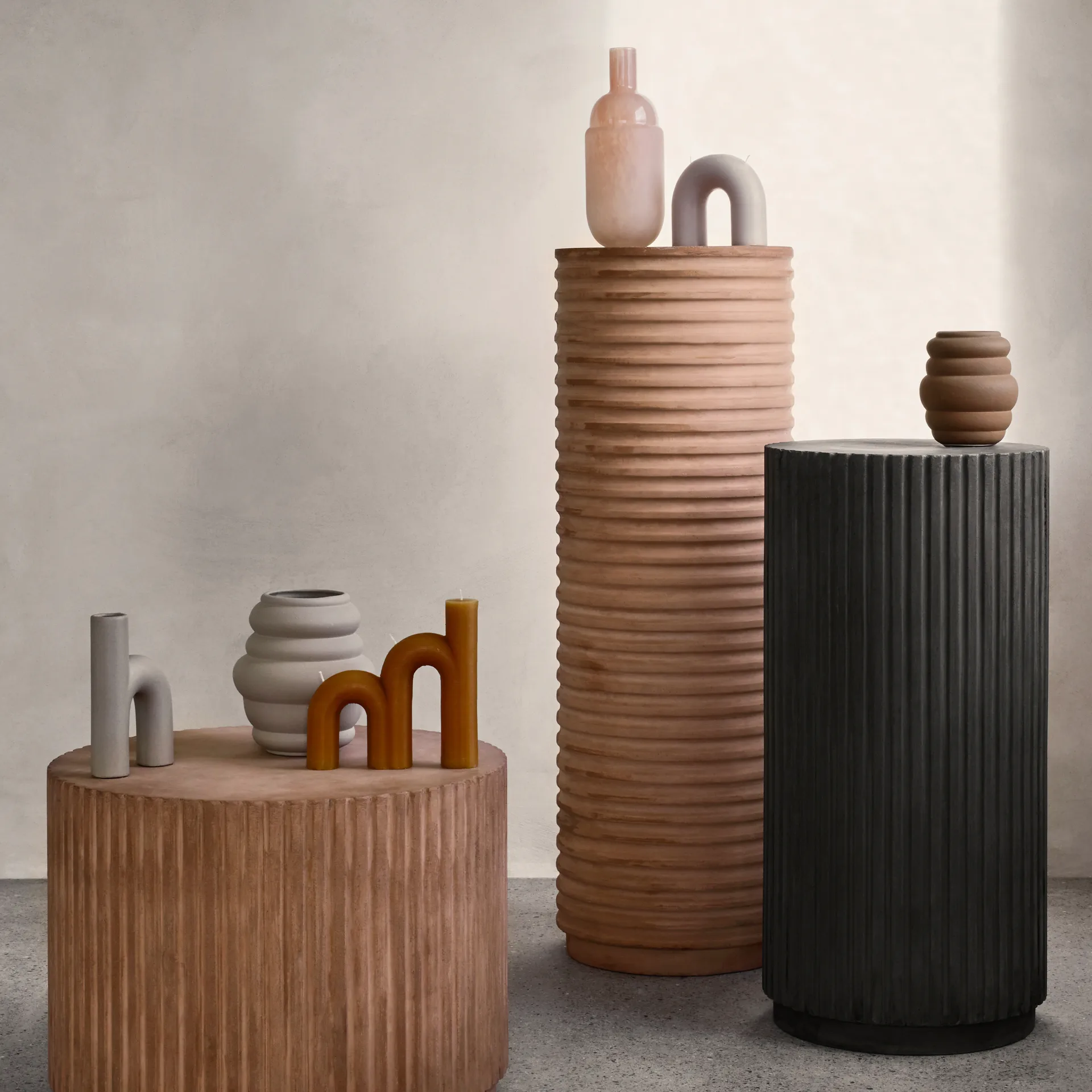 Vaso de flores Ursula Ø17,6 cm, simply taupe Broste Copenhagen