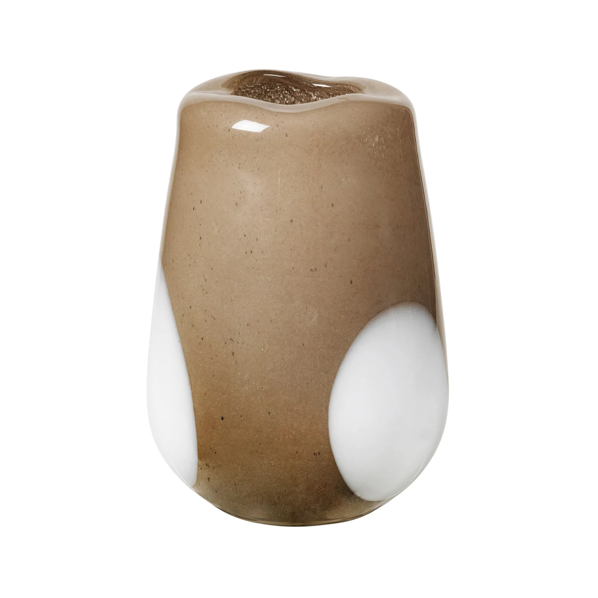 Vaso de vidro Ada Dot 26 cm, simply taupe cinza quente Broste Copenhagen