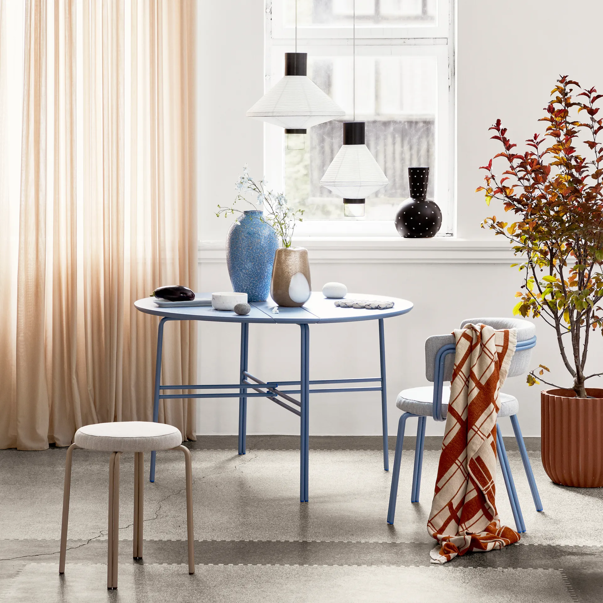 Vaso de vidro Ada Dot 26 cm, simply taupe cinza quente Broste Copenhagen