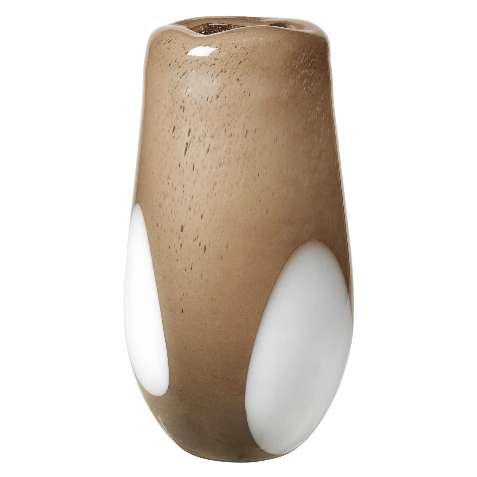 Vaso de vidro Ada Dot 37 cm, simply taupe cinza quente Broste Copenhagen