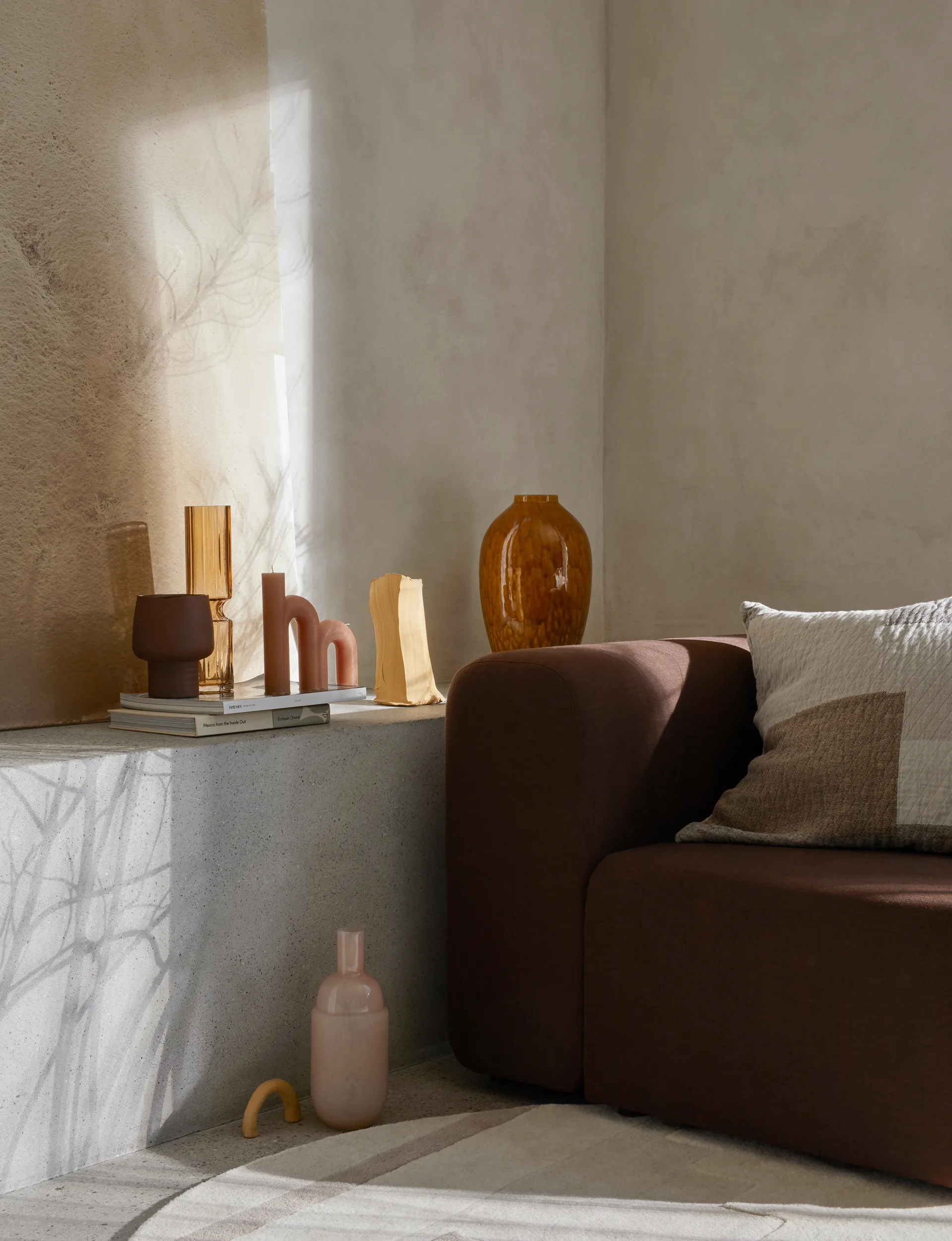 Vaso de vidro Hyacint 31,7 cm, Indian tan Broste Copenhagen