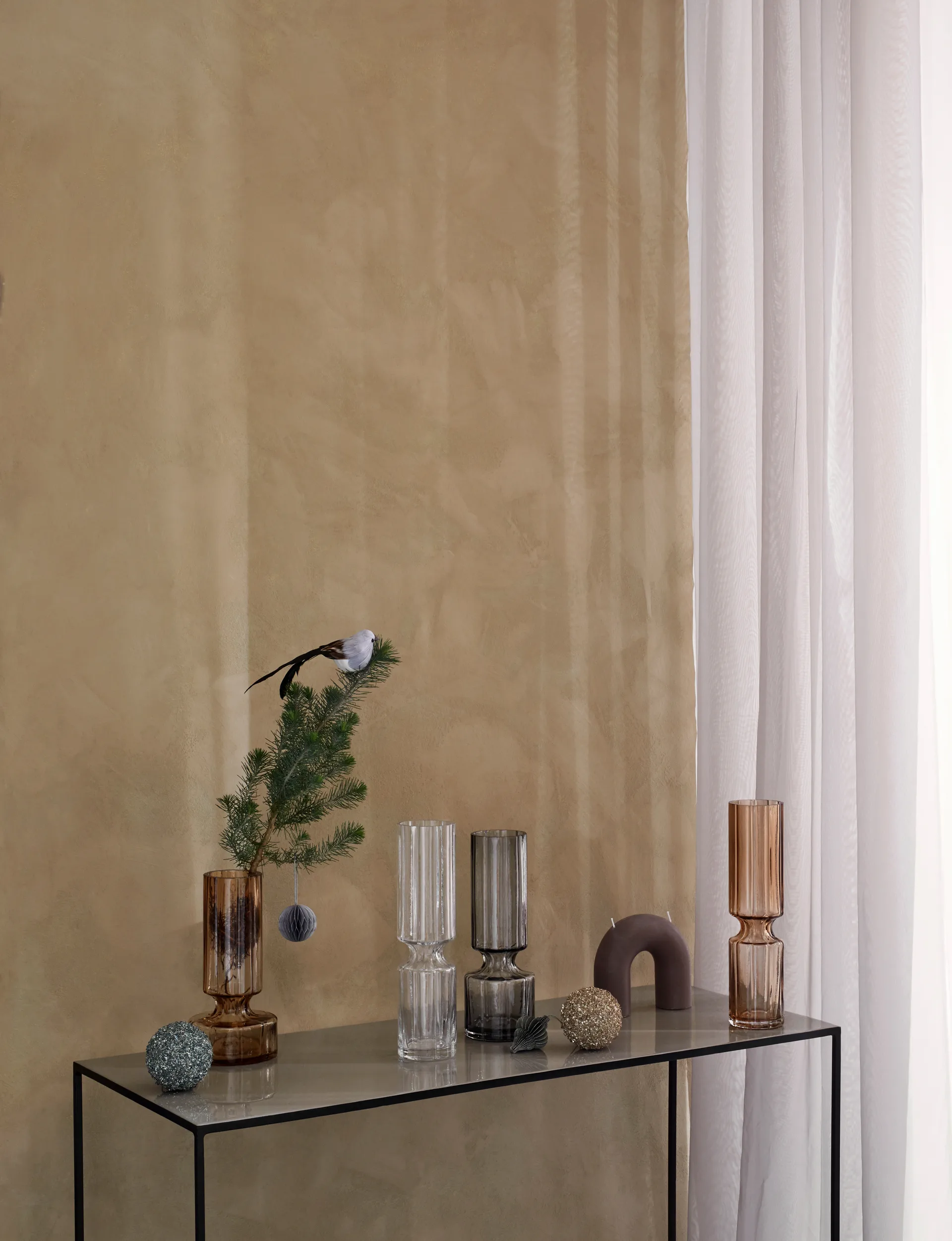 Vaso de vidro Hyacint 31,7 cm, Indian tan Broste Copenhagen