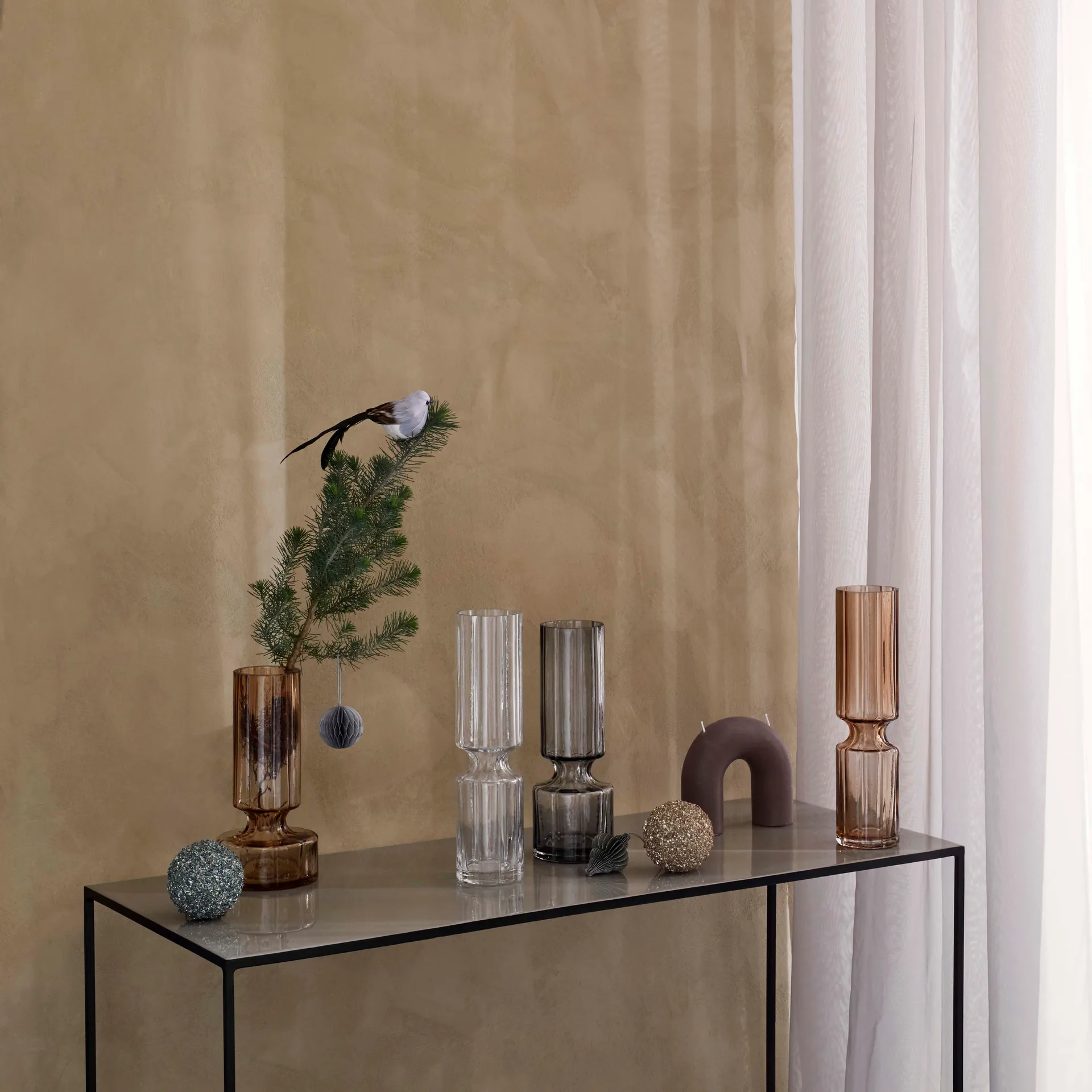 Vaso de vidro Hyacint 31,7 cm, transparente Broste Copenhagen