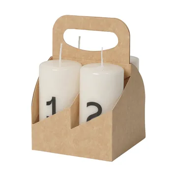 Vela de advento Broste - White-Black, 4 peças - Broste Copenhagen