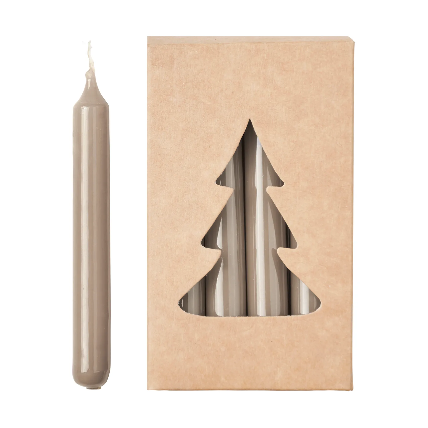 Vela de árvore de Natal Broste glossy Ø1,2x10,2 cm 20-unidades, Linho Broste Copenhagen