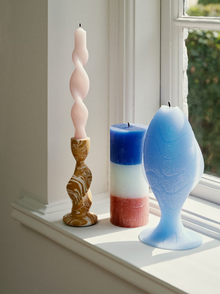 Vela em bloco Rainbow 17 cm, Blue lagoon Broste Copenhagen