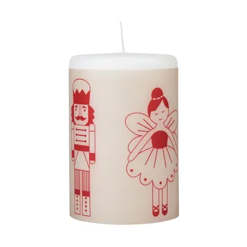 Vela Fairy Tale 12 cm - Branco-vermelho - Broste Copenhagen