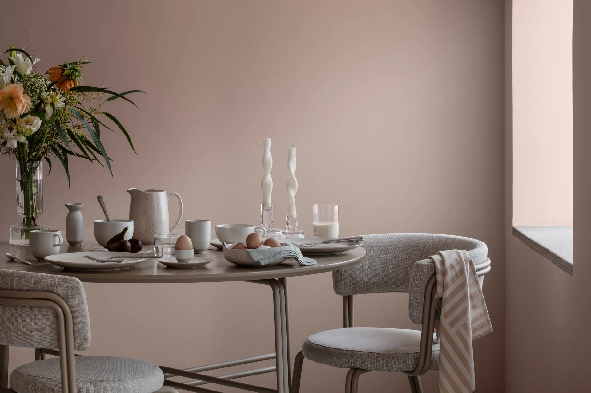 Vela torcida Twist Twisted 23 cm, 2 un., Pure white Broste Copenhagen