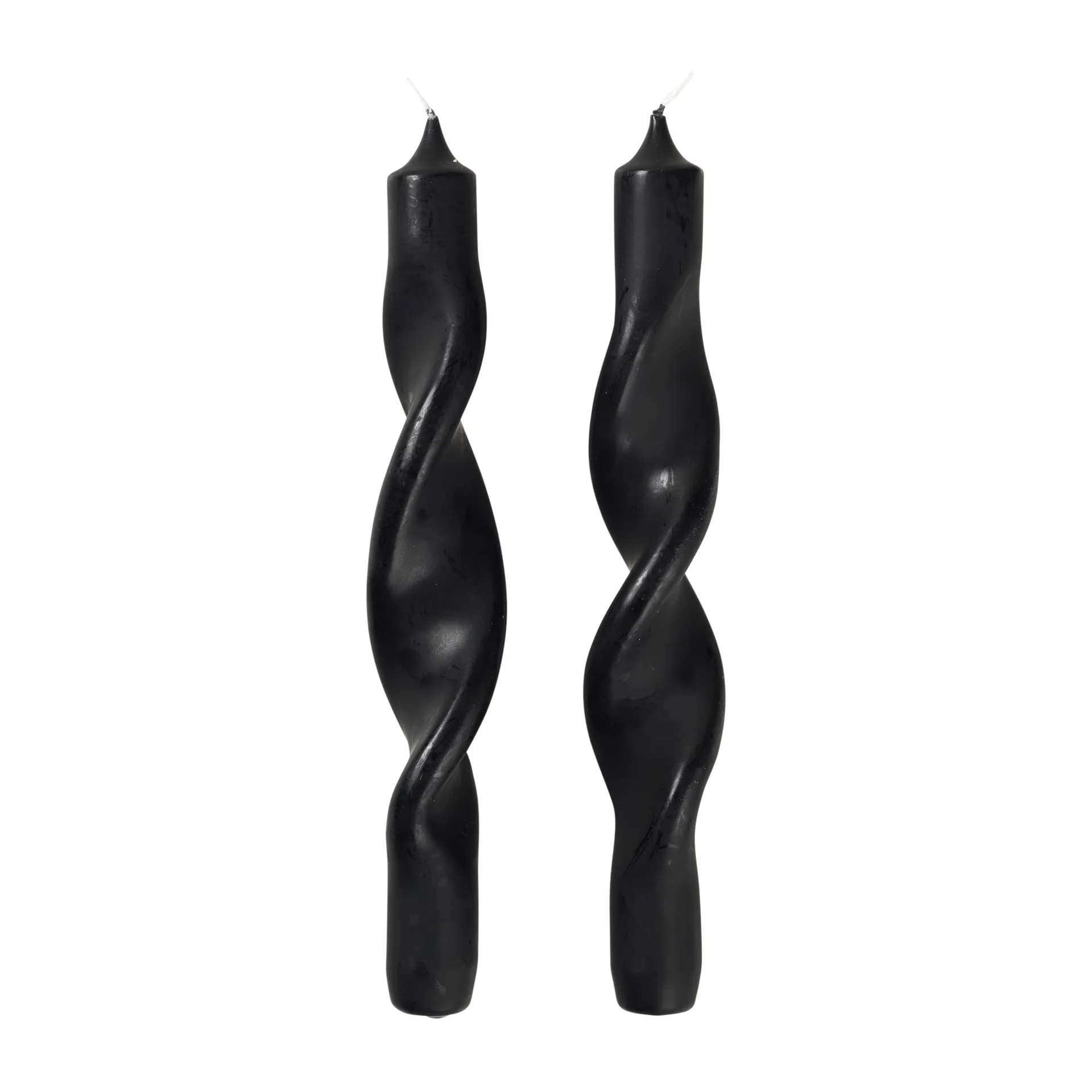 Vela torcida Twist Twisted 23 cm, 2 un., Simply black Broste Copenhagen