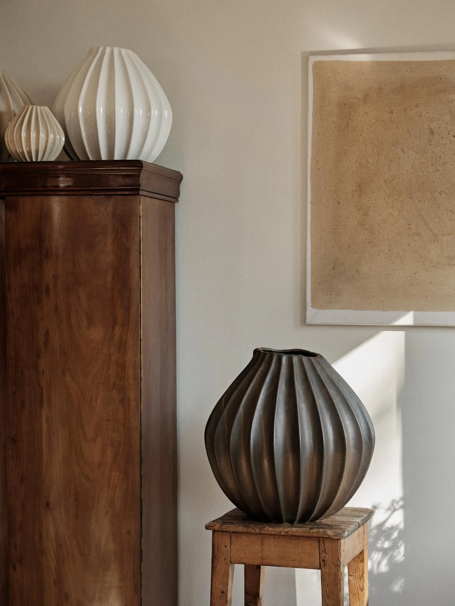 Wide vaso L 30 cm, Castanho Broste Copenhagen