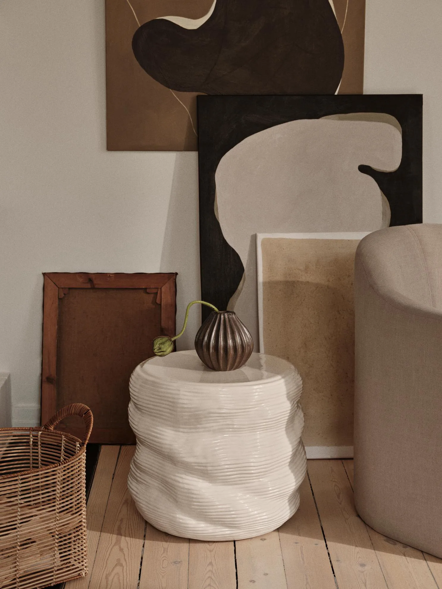 Wide vaso S 15 cm, Castanho Broste Copenhagen