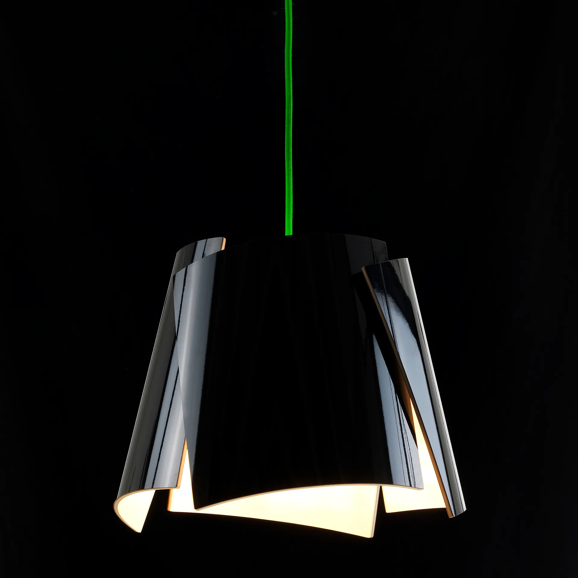 Candeeiro preto Leaf, preto-verde Bsweden