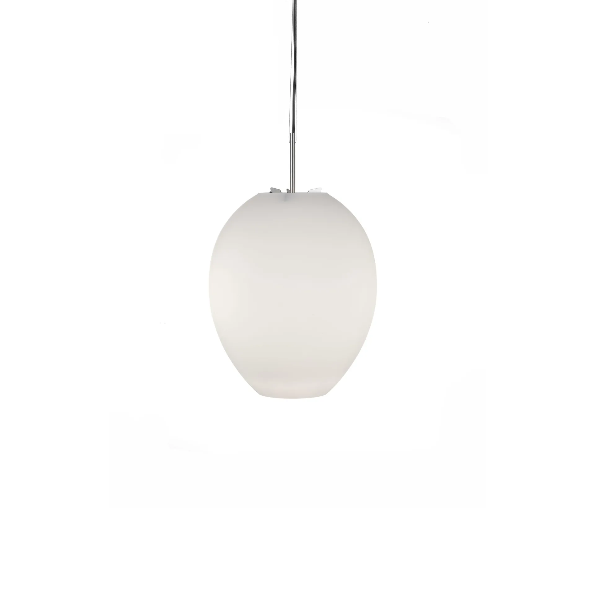 Candeeiro suspenso Egg, Branco/Aço inoxidável, vidro opal  Bsweden