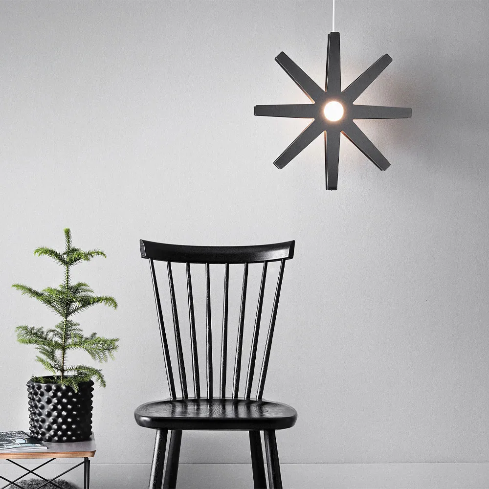 Candeeiro suspenso Fling 33, Cinzento claro mate, cordão de plástico branco Bsweden