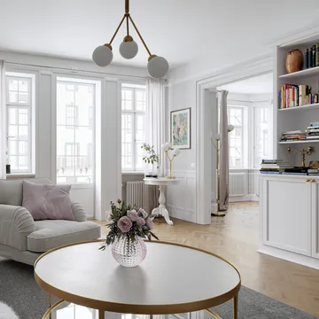 Candeeiro de teto 3Some - antique gold - By Rydéns