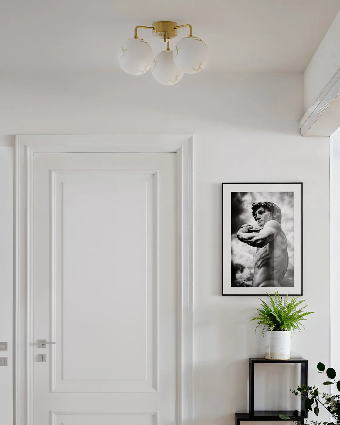 Candeeiro de teto Bellagio 3-lite, Latão-branco By Rydéns