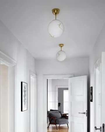 Candeeiro suspenso Bellagio Ø25 cm - Latão-branco - By Rydéns