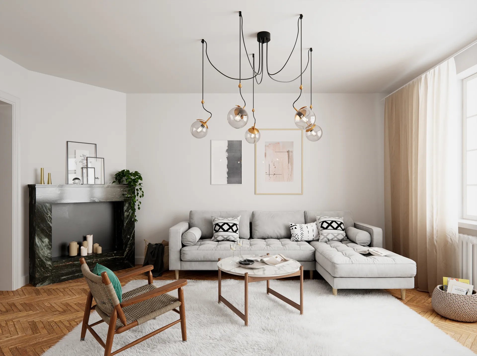 Candeeiro suspenso Carry 18 cm, 5 cinza By Rydéns