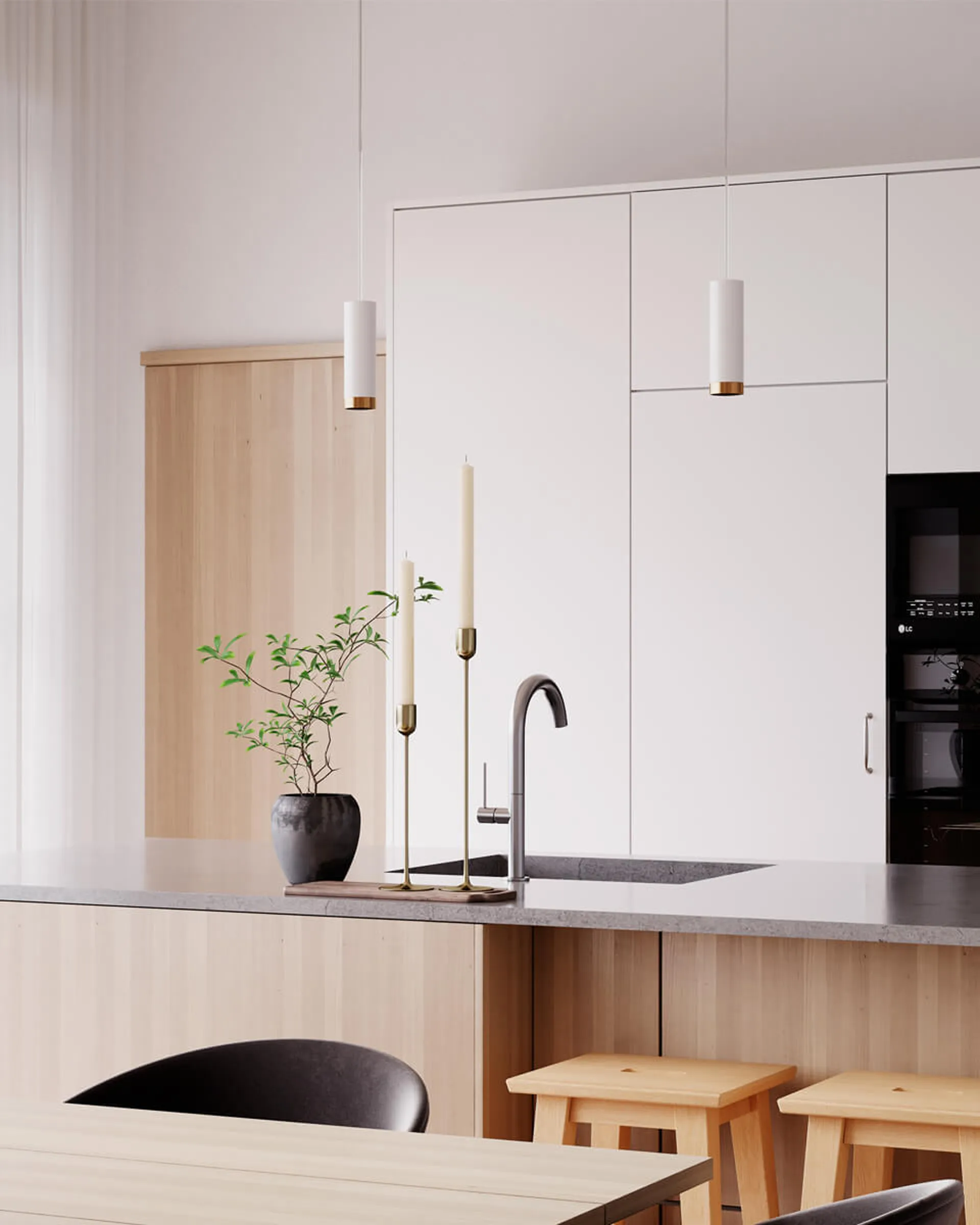 Pêndulo Puls 21 cm, Branco mate By Rydéns