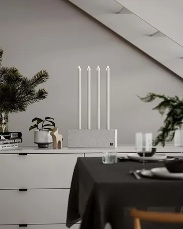 Raw Light candelabro de Advento - Concreto - By Rydéns