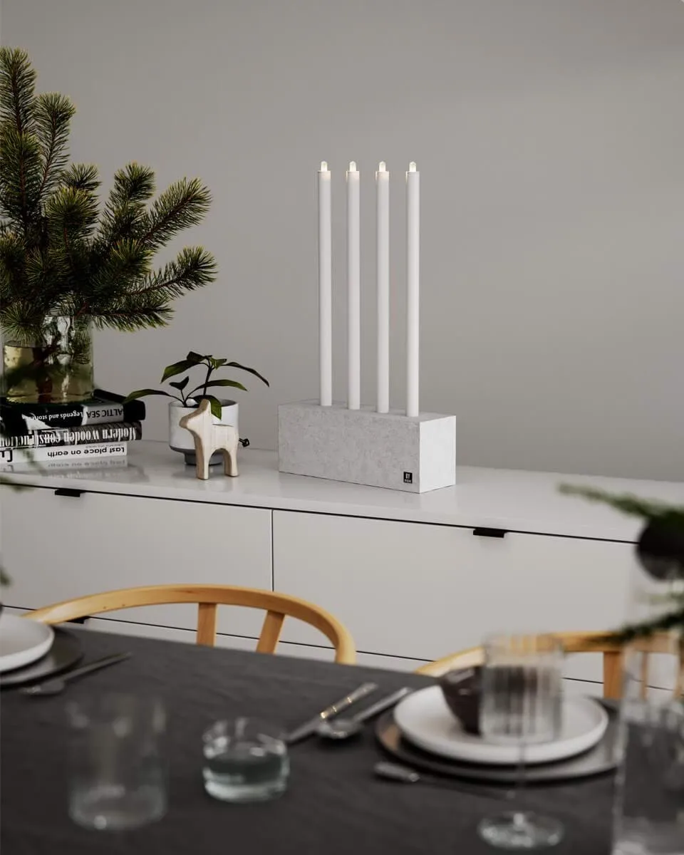 Raw Light candelabro de Advento, Concreto By Rydéns