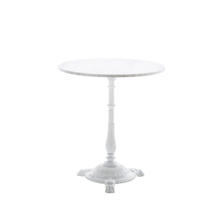 Mesa de café Classic - Mármore branco, suporte branco - Byarums bruk