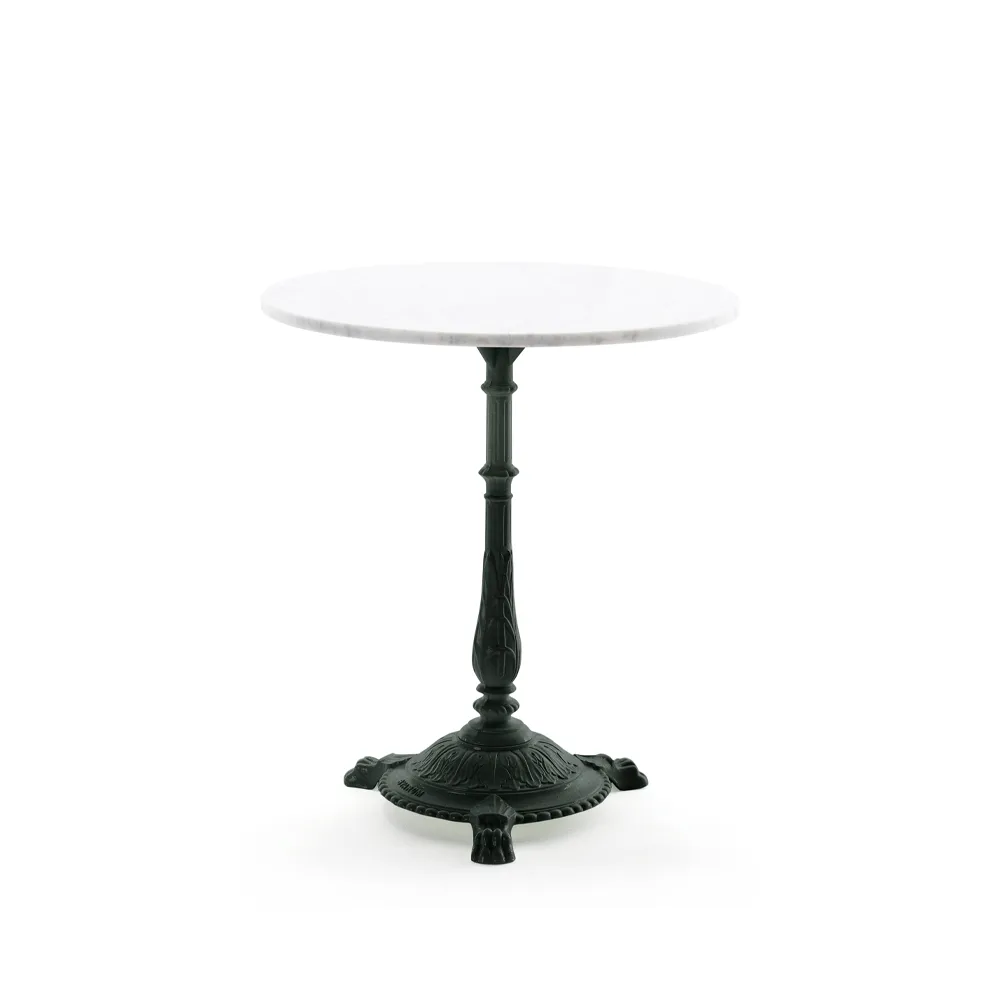 Mesa de café Classic, Mármore branco, suporte preto Byarums bruk
