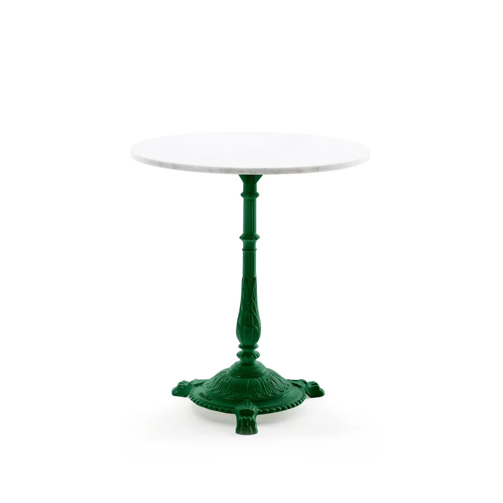 Mesa de café Classic, Mármore branco, suporte verde Byarums bruk