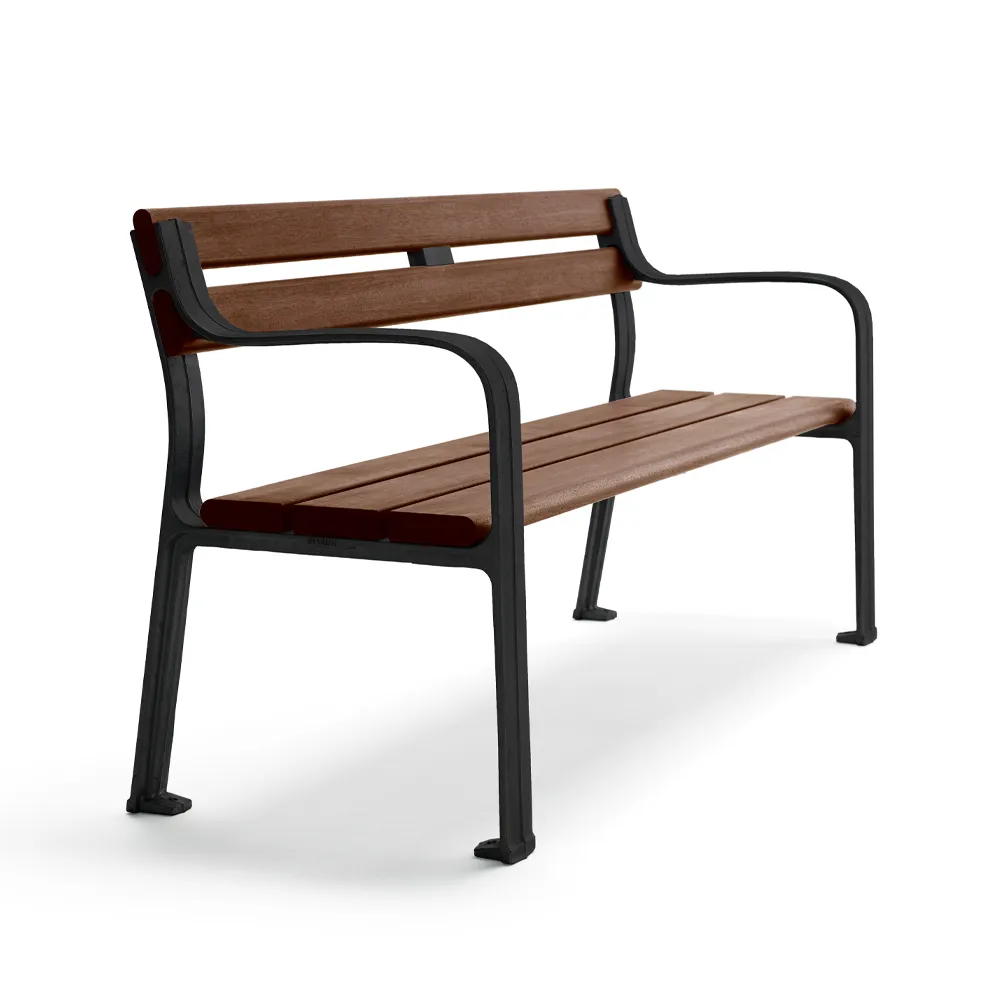 Sofá Joy, Mogno, suporte preto Byarums bruk