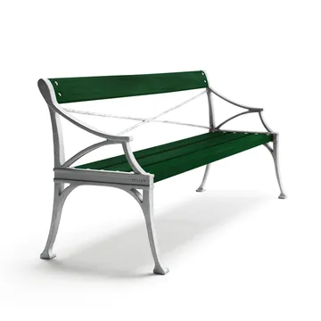 Sofá Lessebo - Suporte de alumínio bruto verde - Byarums bruk