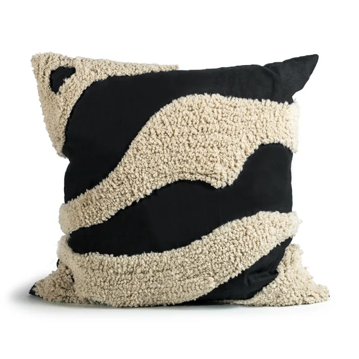 Almofada Fluffy 50x50 cm - Black-beige, 50x50 cm - Byon