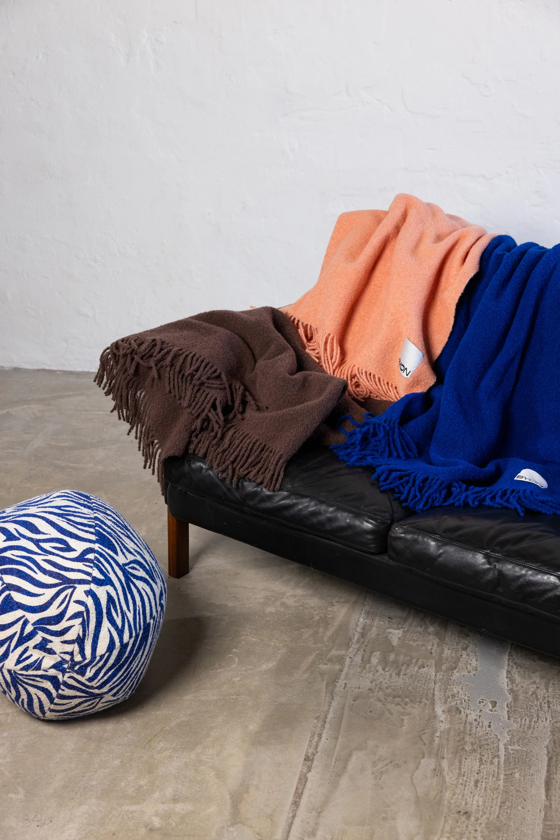 Anima almofada Ø35 cm, Zebra-azul Byon