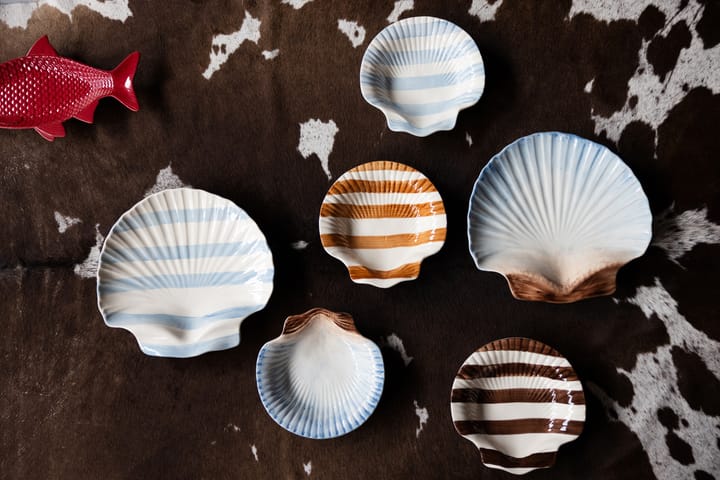 Armona stripe prato 23,5x23,5 cm, Castanho claro-branco Byon