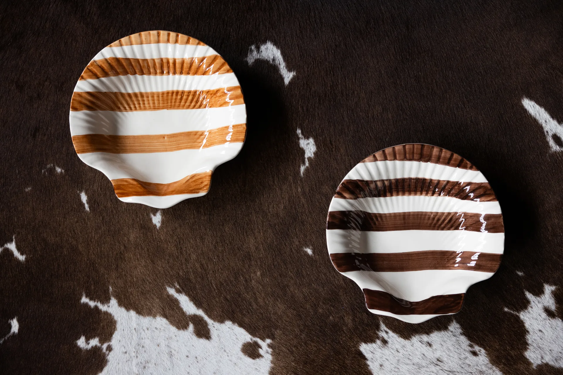 Armona stripe prato 23,5x23,5 cm, Castanho claro-branco Byon