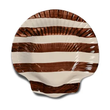 Armona stripe prato 23,5x23,5 cm - Castanho escuro-branco - Byon