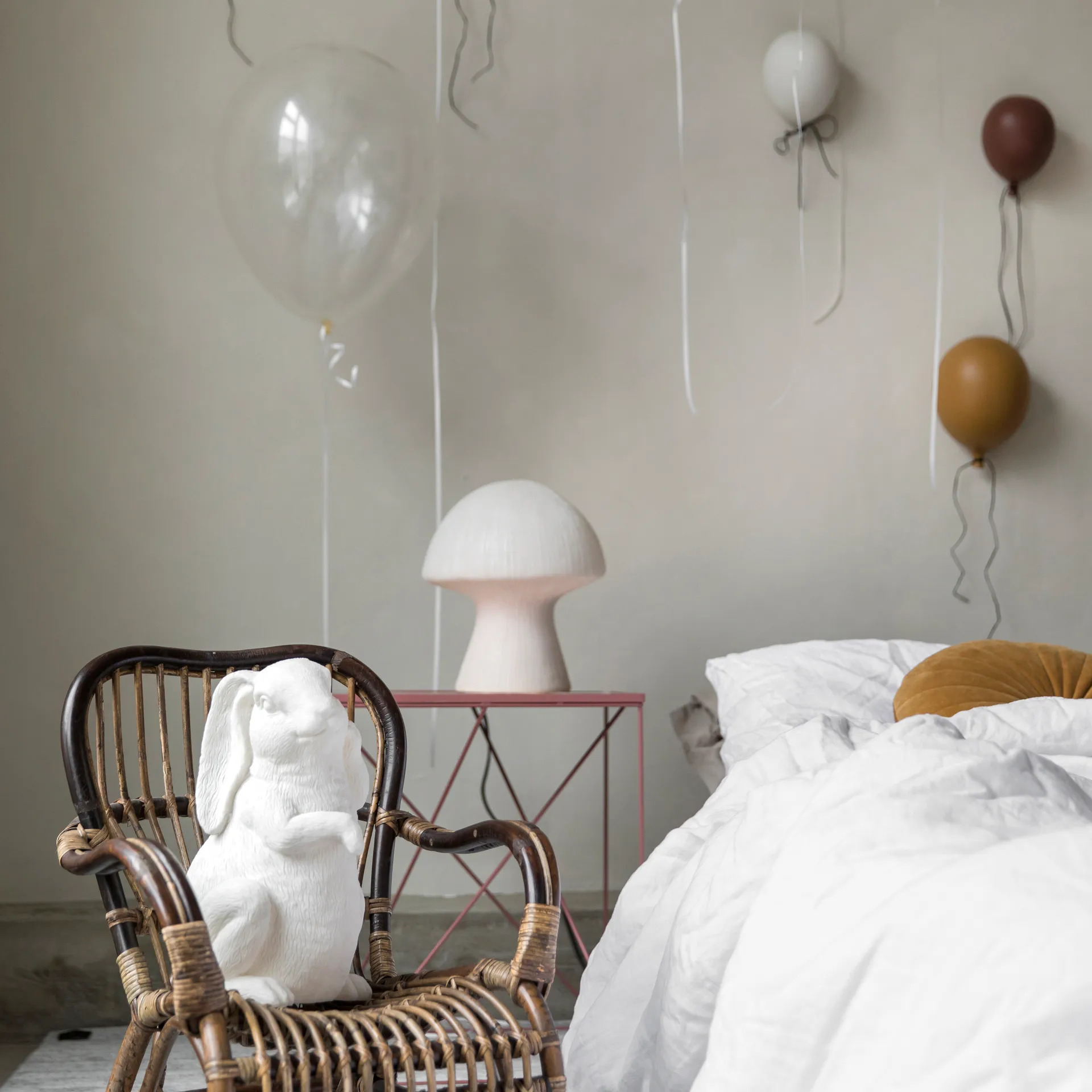 Candeeiro de mesa Byon Mushroom, Branco Byon