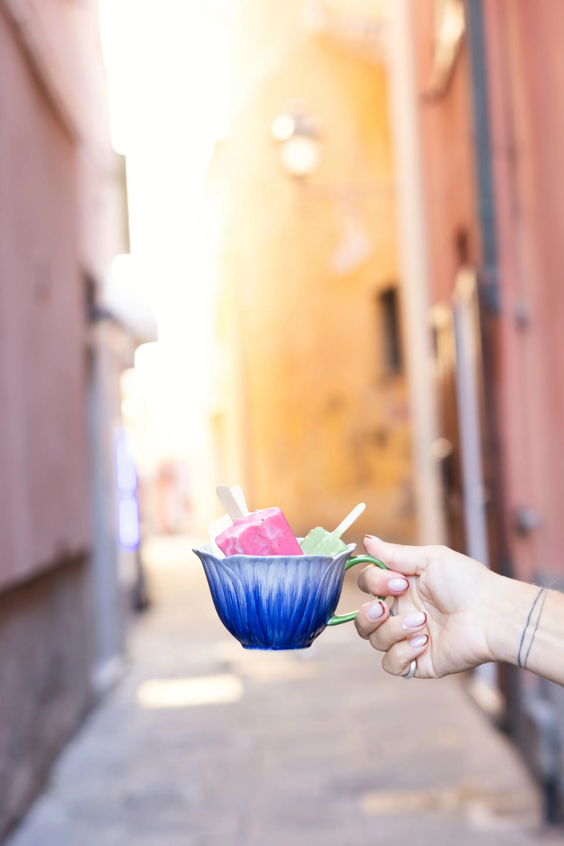 Caneca de chá Poppy 40 cl, Azul Byon