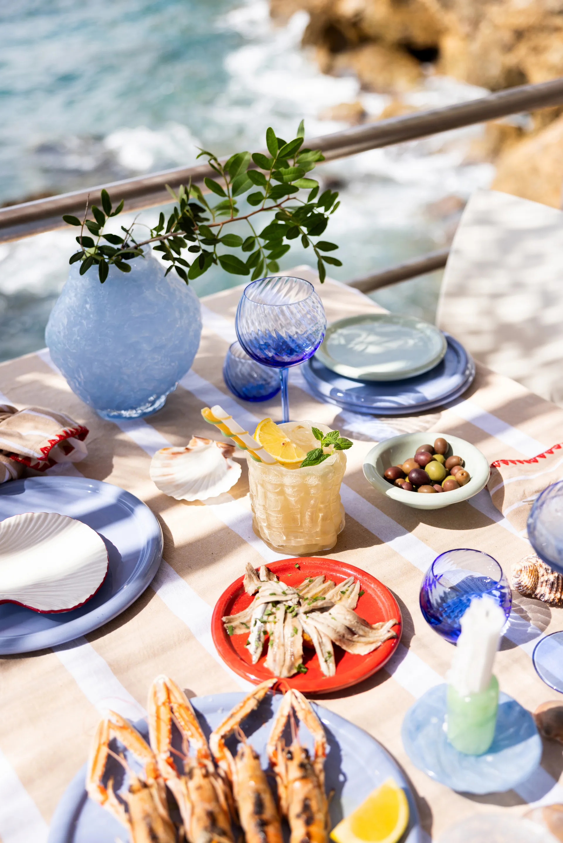 Canudos longos Celebrate 20 cm, 4-unid., Azul-branco-amarelo-verde Byon