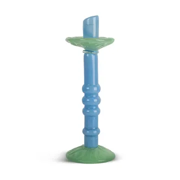 Castiçal Lara L 32 cm - Azul claro-menta verde - Byon