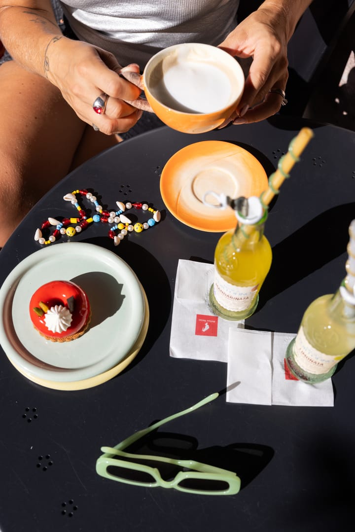 Chávena com pires Peach, Laranja Byon