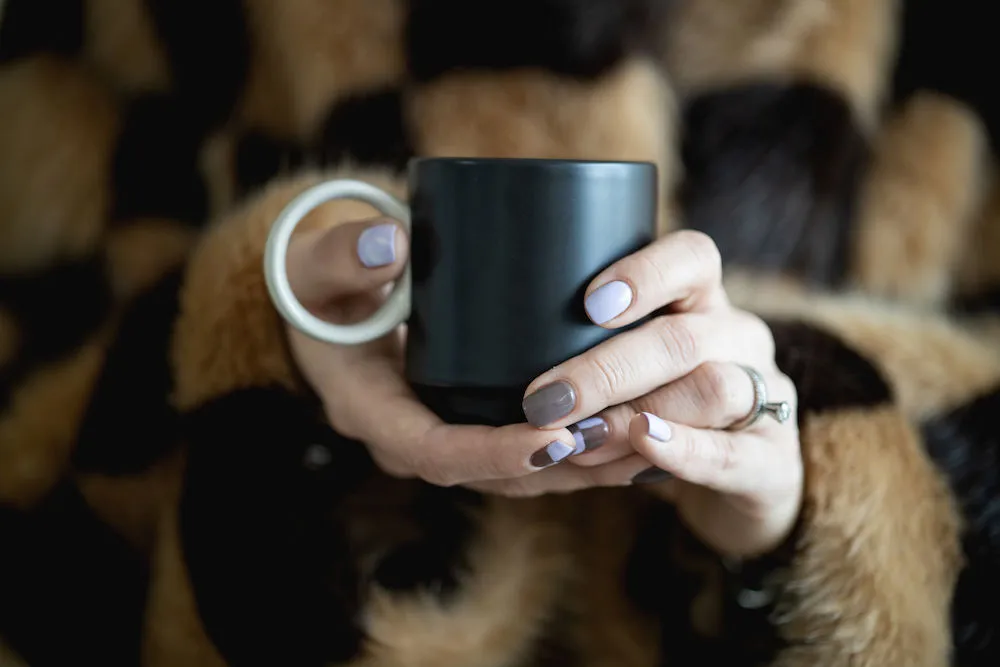 Chávena Noor Ø7,5 cm, Black-beige Byon